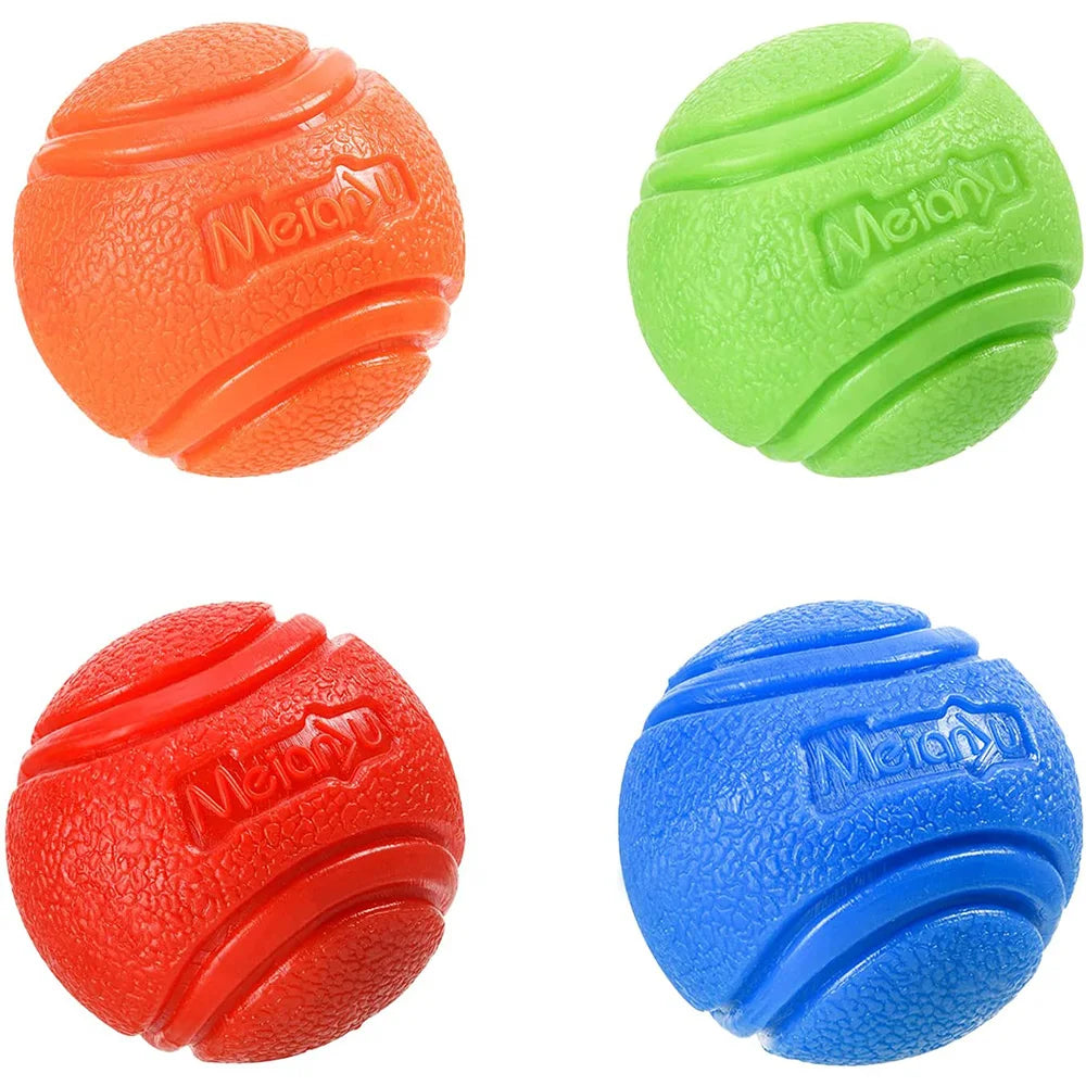 Pet Bouncy Solid-Rubber Chew Resistant Ball Toy for Dog Throw-Recover Training