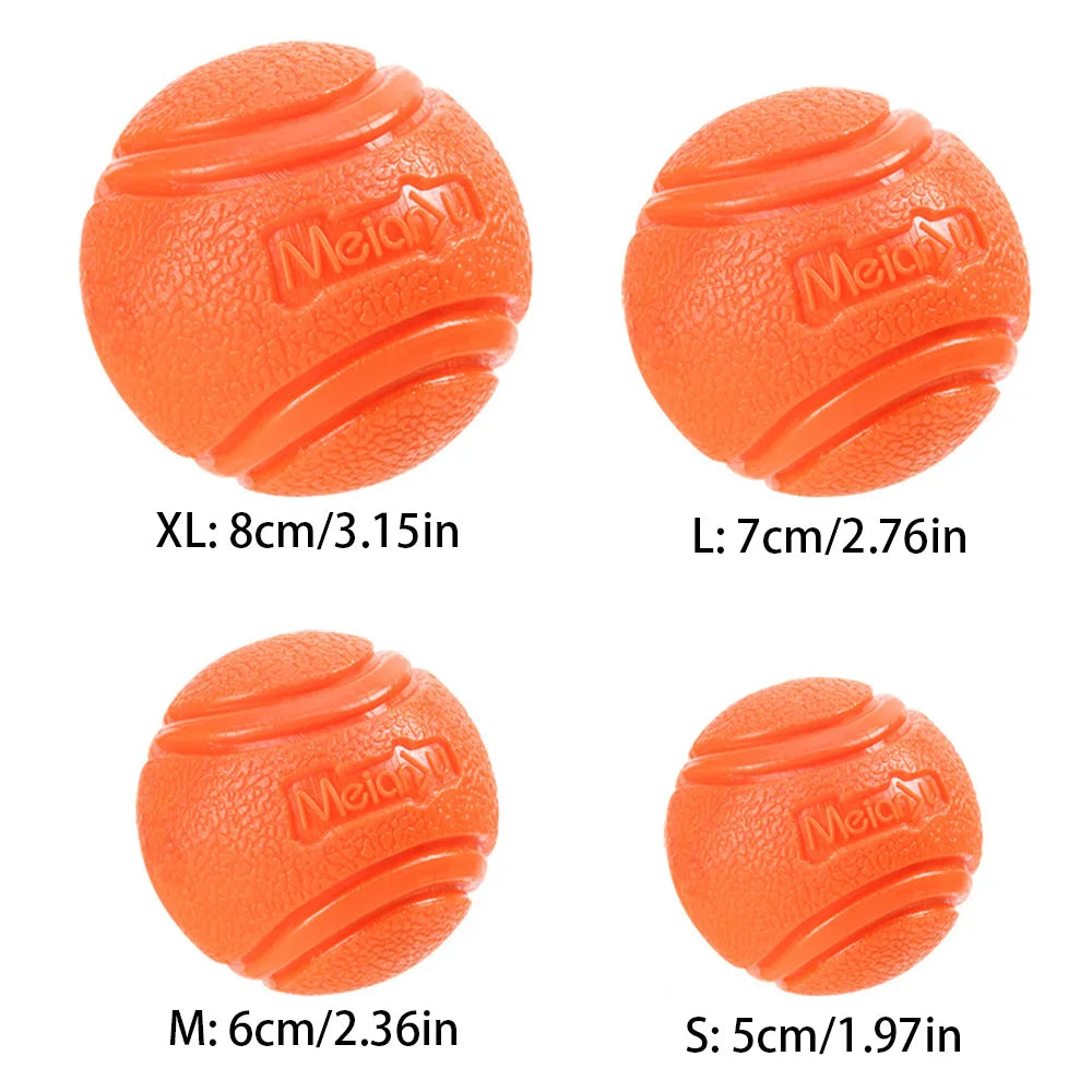 Pet Bouncy Solid-Rubber Chew Resistant Ball Toy for Dog Throw-Recover Training