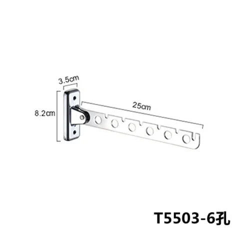 Étendoir à linge rétractable, cintre pliant, support mural, gain de place intérieur et extérieur, corde à linge en aluminium pour la maison