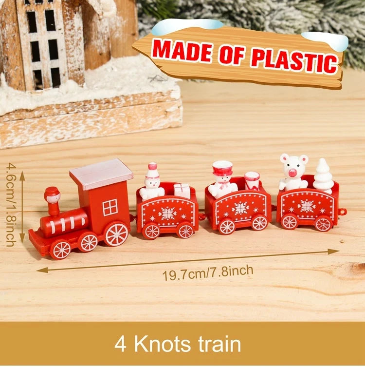 Christmas Wooden Train Merry Christmas Decoration for Home 2024 Christmas Ornaments Navidad Xmas Gift New Year 2025