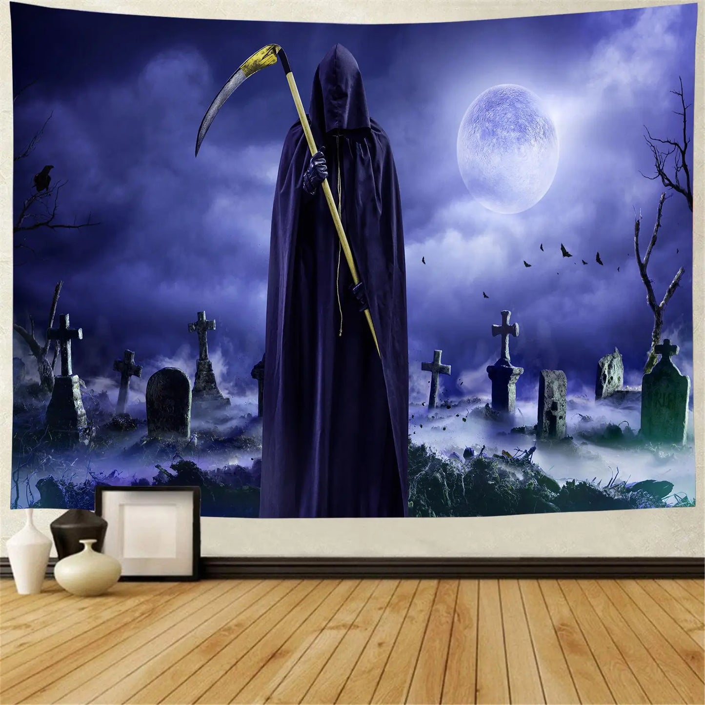 Home Decor Tapestry Ghost Wall Carpet Decoration Devil Bedspread Cushion Halloween Pumpkin Lantern Tapestry 230x180cm tapiz