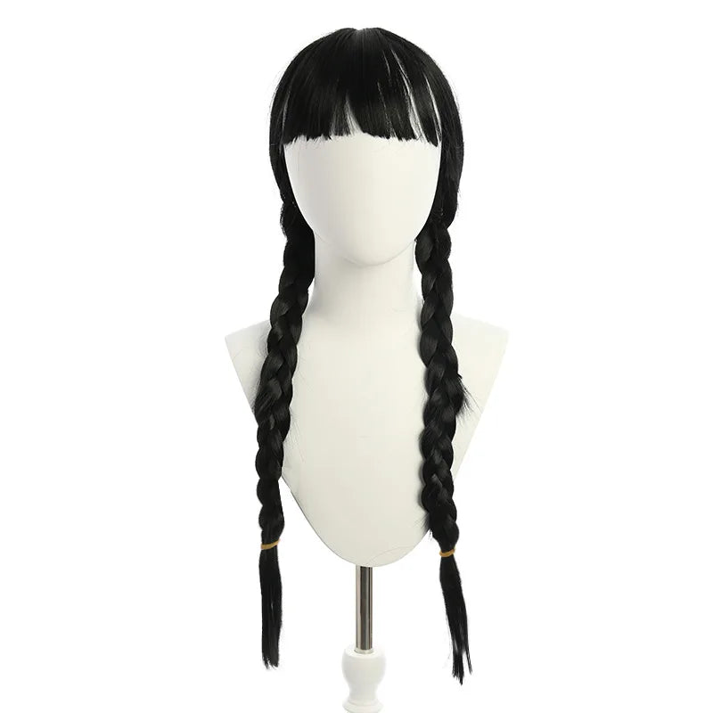 Wednesday Addams Costumes for Girls 2023 Movie Wednesday Mesh Dress Halloween Carnival  Gothic Winds Party Dress Up for 3-10 Yrs