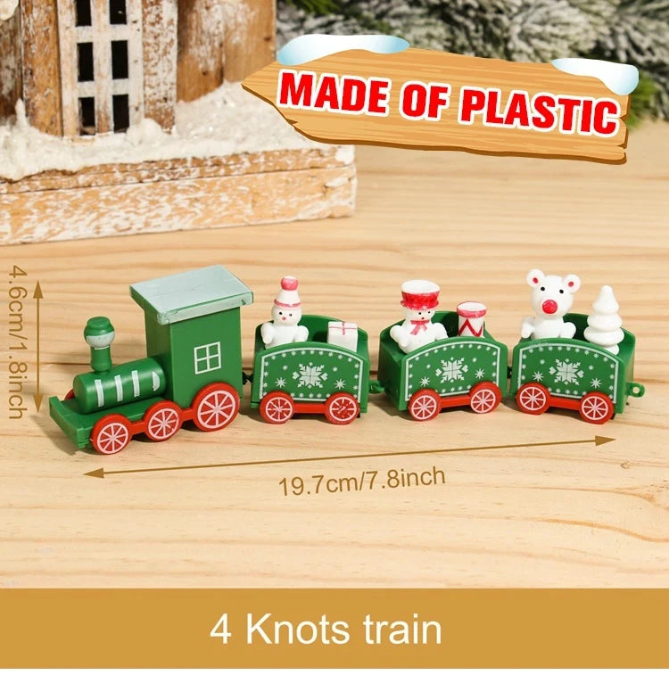 Christmas Wooden Train Merry Christmas Decoration for Home 2024 Christmas Ornaments Navidad Xmas Gift New Year 2025