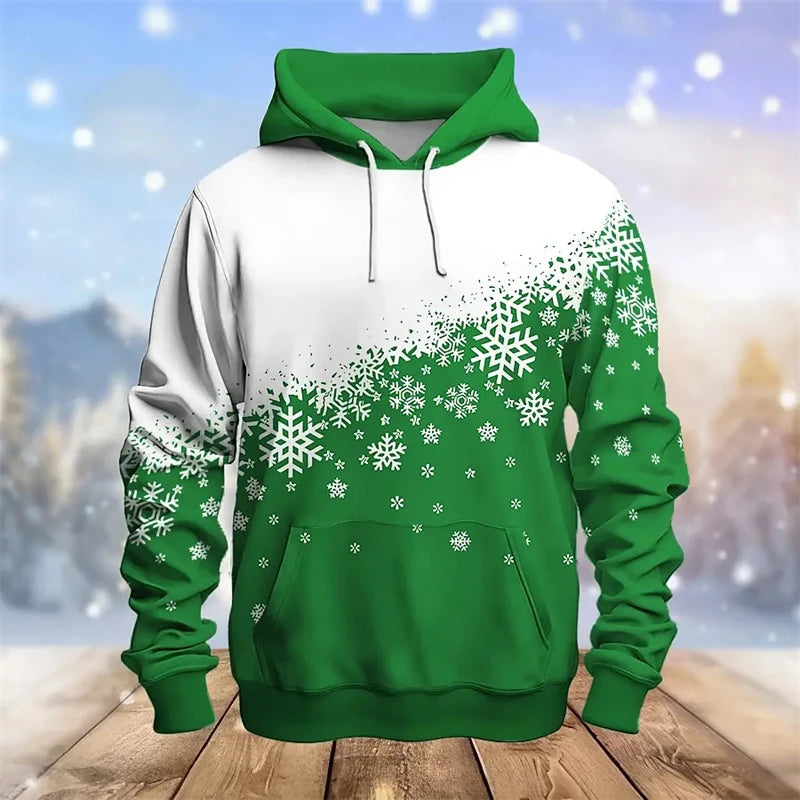 Snowman 3D Printed Hoodies For Men Clothes Fashion Elk Women Pullovers Casual Winter Sweatshirts Y2k Tops