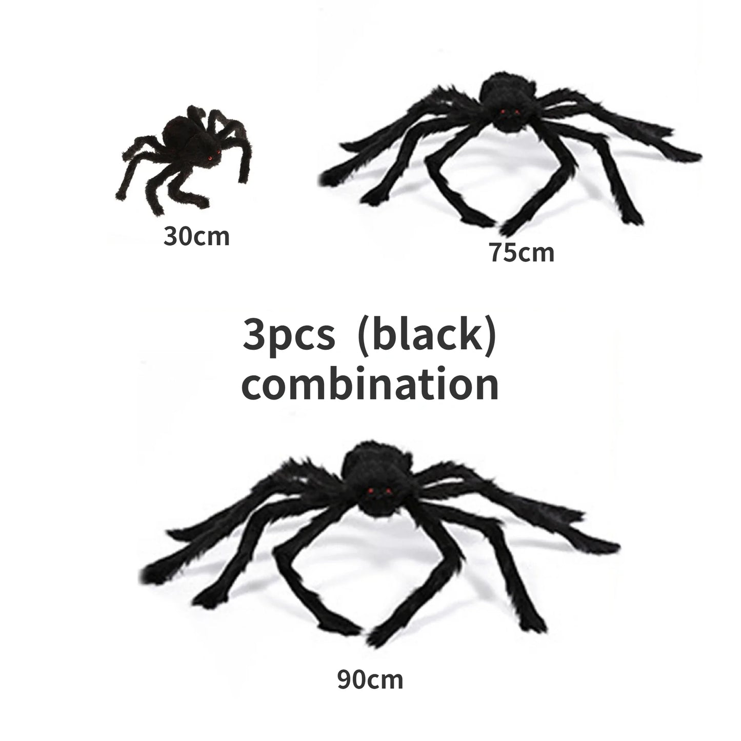 Halloween simulation furry spider indoor and outdoor atmosphere to create decorative props carnival night tricky cobwebs