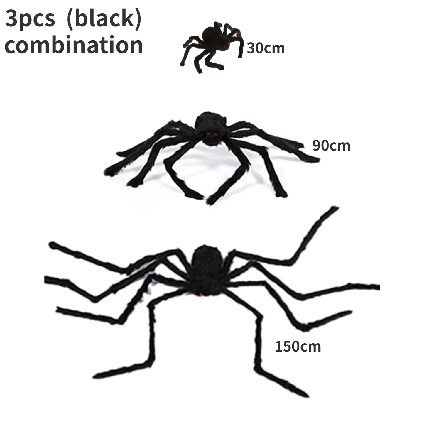 Halloween simulation furry spider indoor and outdoor atmosphere to create decorative props carnival night tricky cobwebs