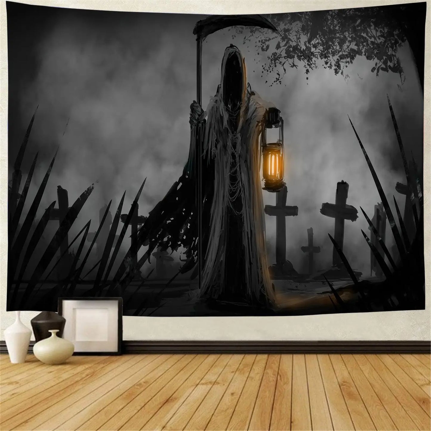 Home Decor Tapestry Ghost Wall Carpet Decoration Devil Bedspread Cushion Halloween Pumpkin Lantern Tapestry 230x180cm tapiz