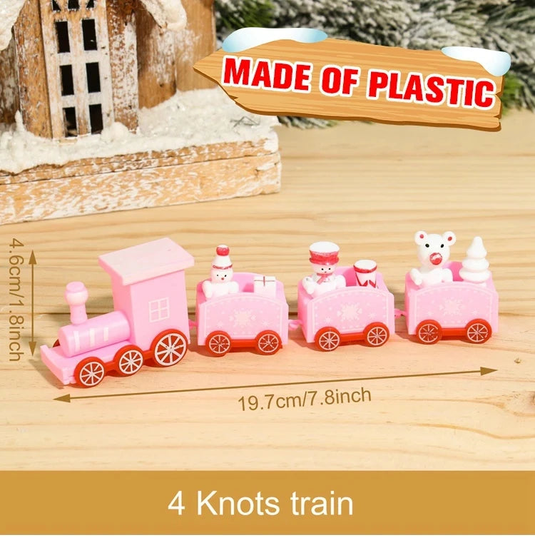 Christmas Wooden Train Merry Christmas Decoration for Home 2024 Christmas Ornaments Navidad Xmas Gift New Year 2025