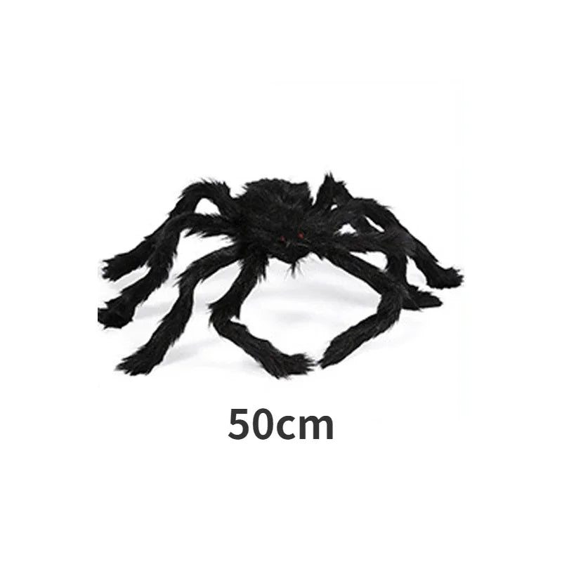 Halloween simulation furry spider indoor and outdoor atmosphere to create decorative props carnival night tricky cobwebs