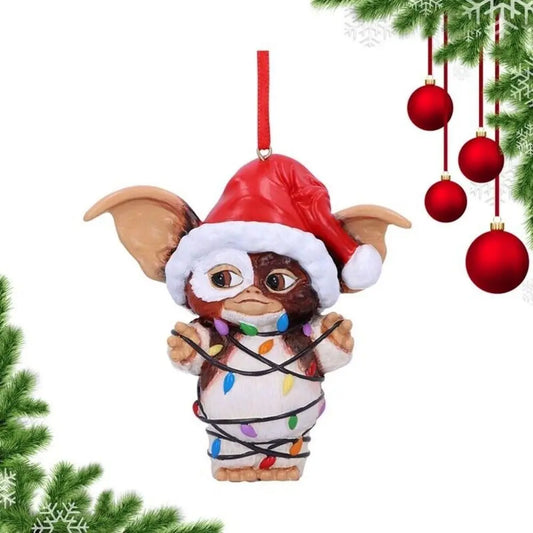 Gremlins Santa Hat Hanging Tree Decoration Pendant Cute Puppy Acrylic Ornament Gift Festive Party Supplies