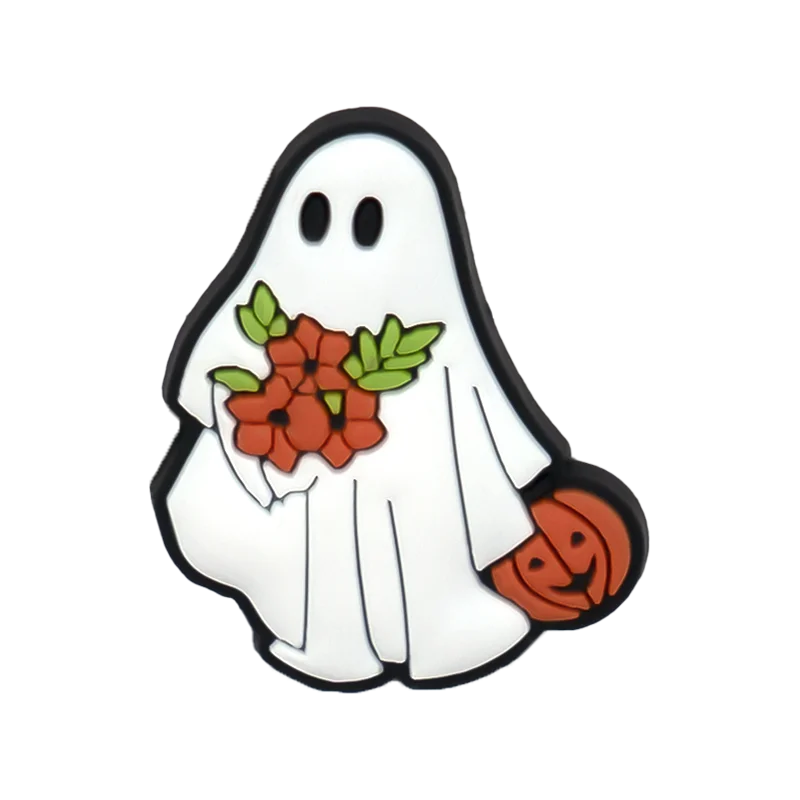 1pcs Halloween Pins for Kids Party Accessories Trick or Treat Shoe Charms for Men Women Ghost Pumpkins Shoe Decorations Buckles