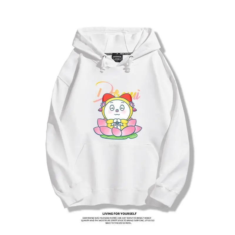 2024 Anime Doraemon Hoodie Fashion Long Sleeve Neutral Autumn/Winter Retro Sportswear Blue Fat Casual Y2K Top