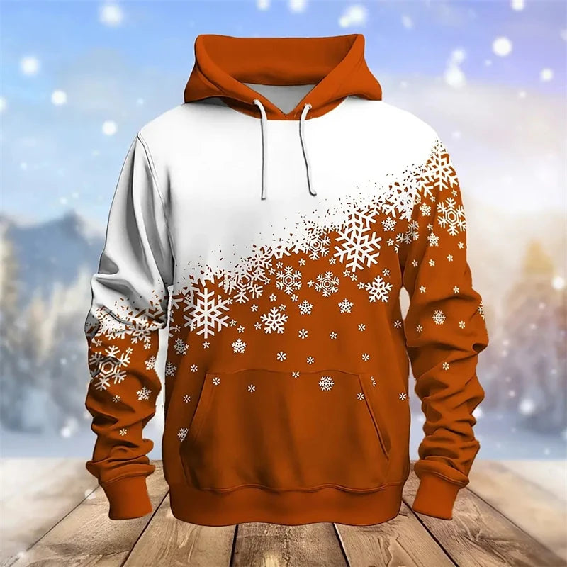 Snowman 3D Printed Hoodies For Men Clothes Fashion Elk Women Pullovers Casual Winter Sweatshirts Y2k Tops