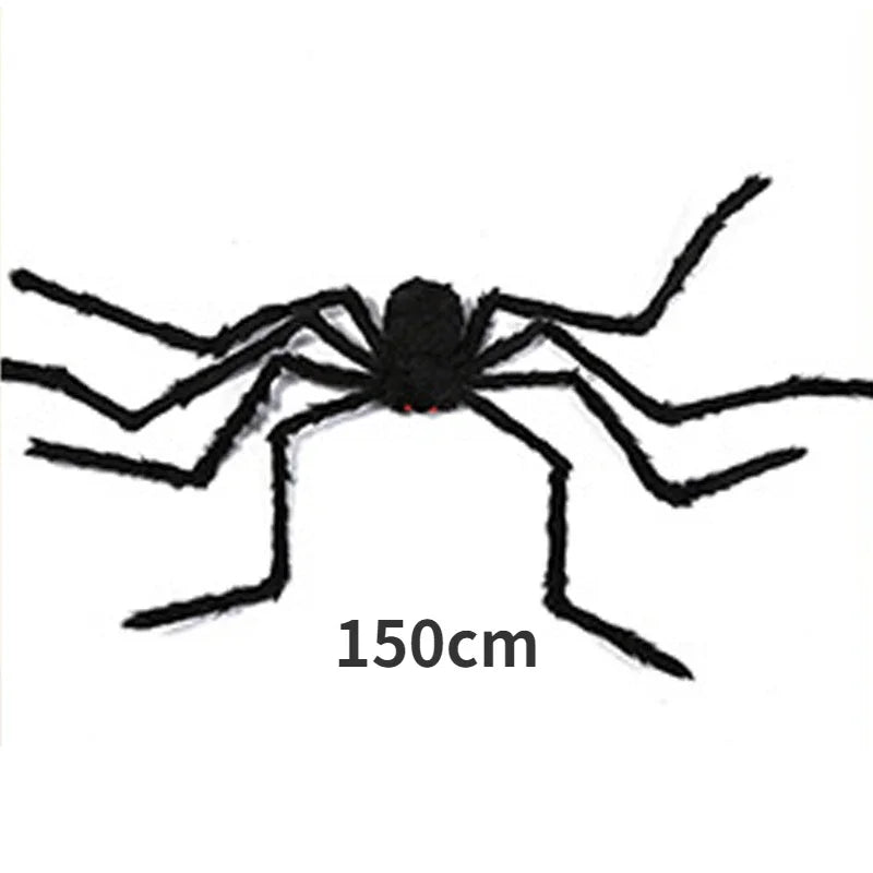 Halloween simulation furry spider indoor and outdoor atmosphere to create decorative props carnival night tricky cobwebs