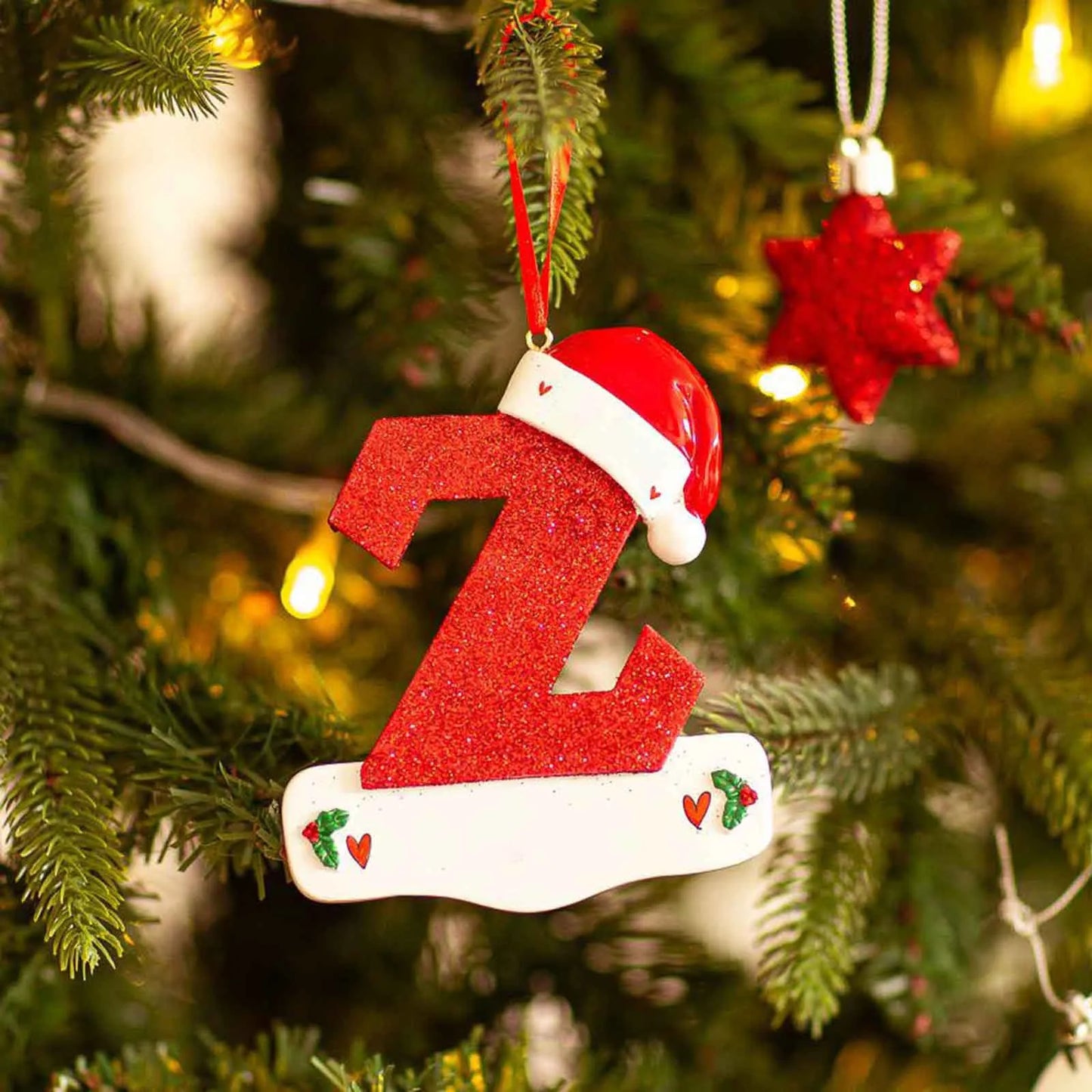 Tree Decoration Letter Pendant 26 Letters Home Holiday acrylic DIY Pendant  New Year Decor Ornament