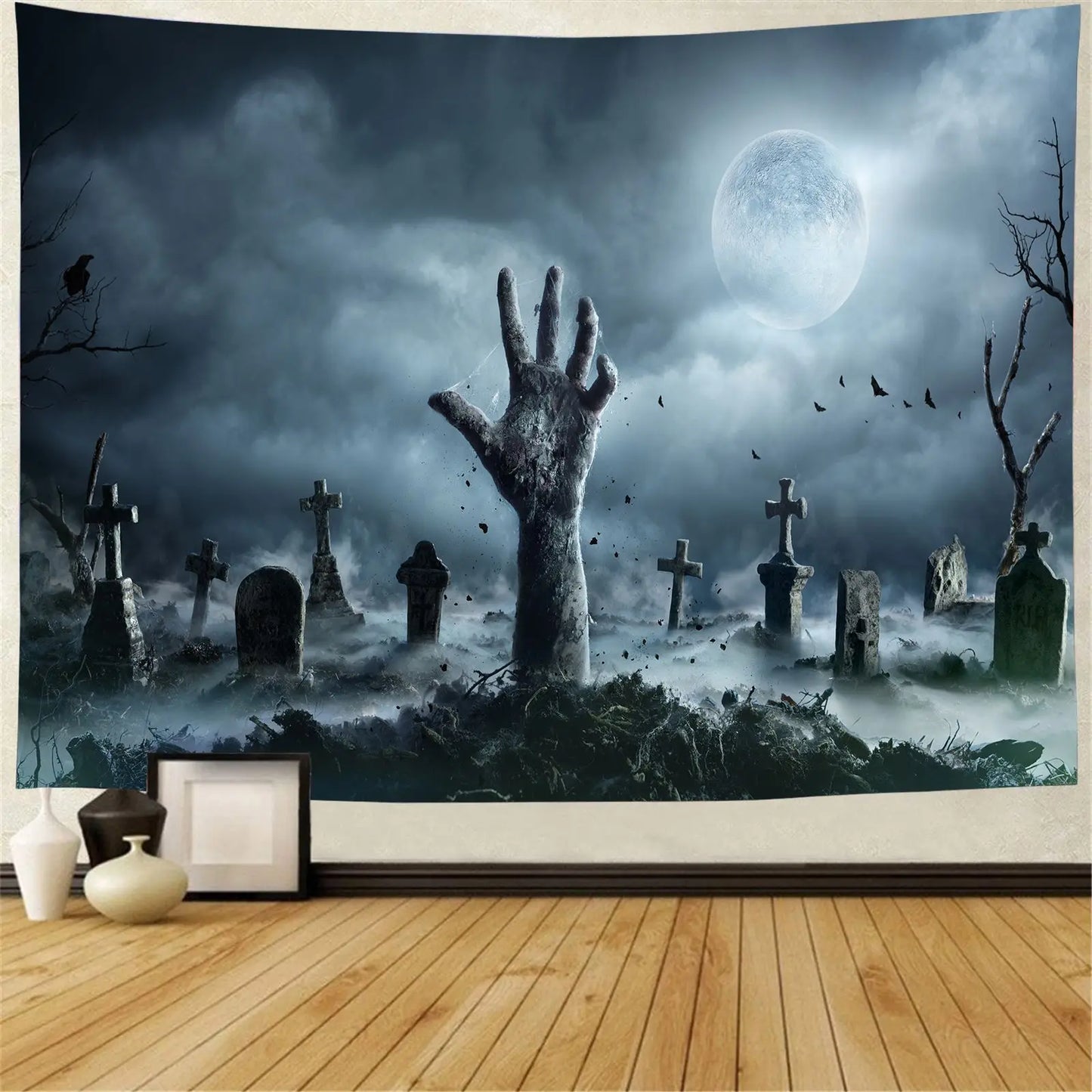 Home Decor Tapestry Ghost Wall Carpet Decoration Devil Bedspread Cushion Halloween Pumpkin Lantern Tapestry 230x180cm tapiz