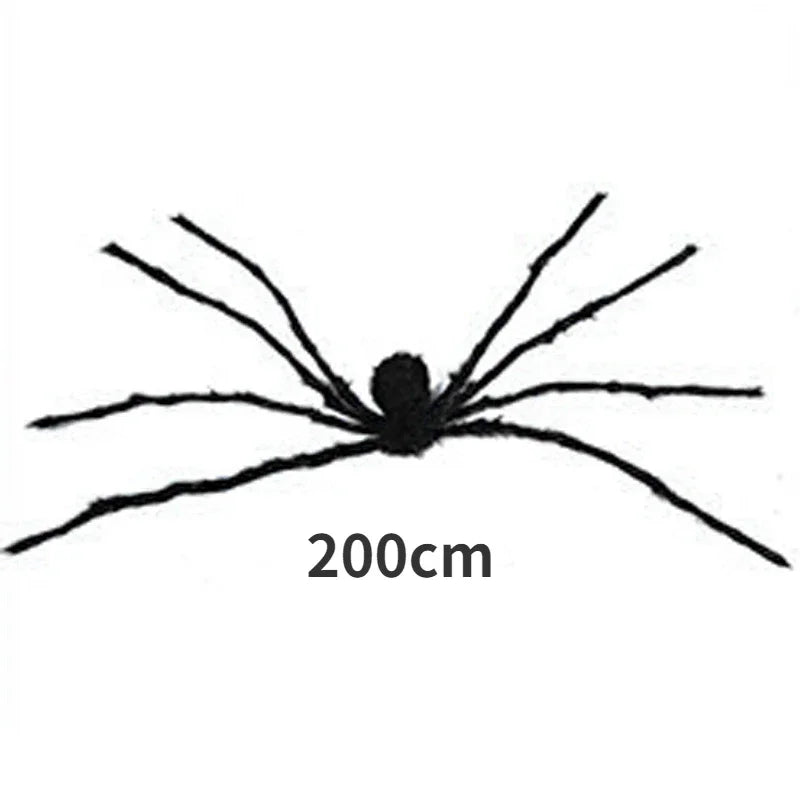 Halloween simulation furry spider indoor and outdoor atmosphere to create decorative props carnival night tricky cobwebs