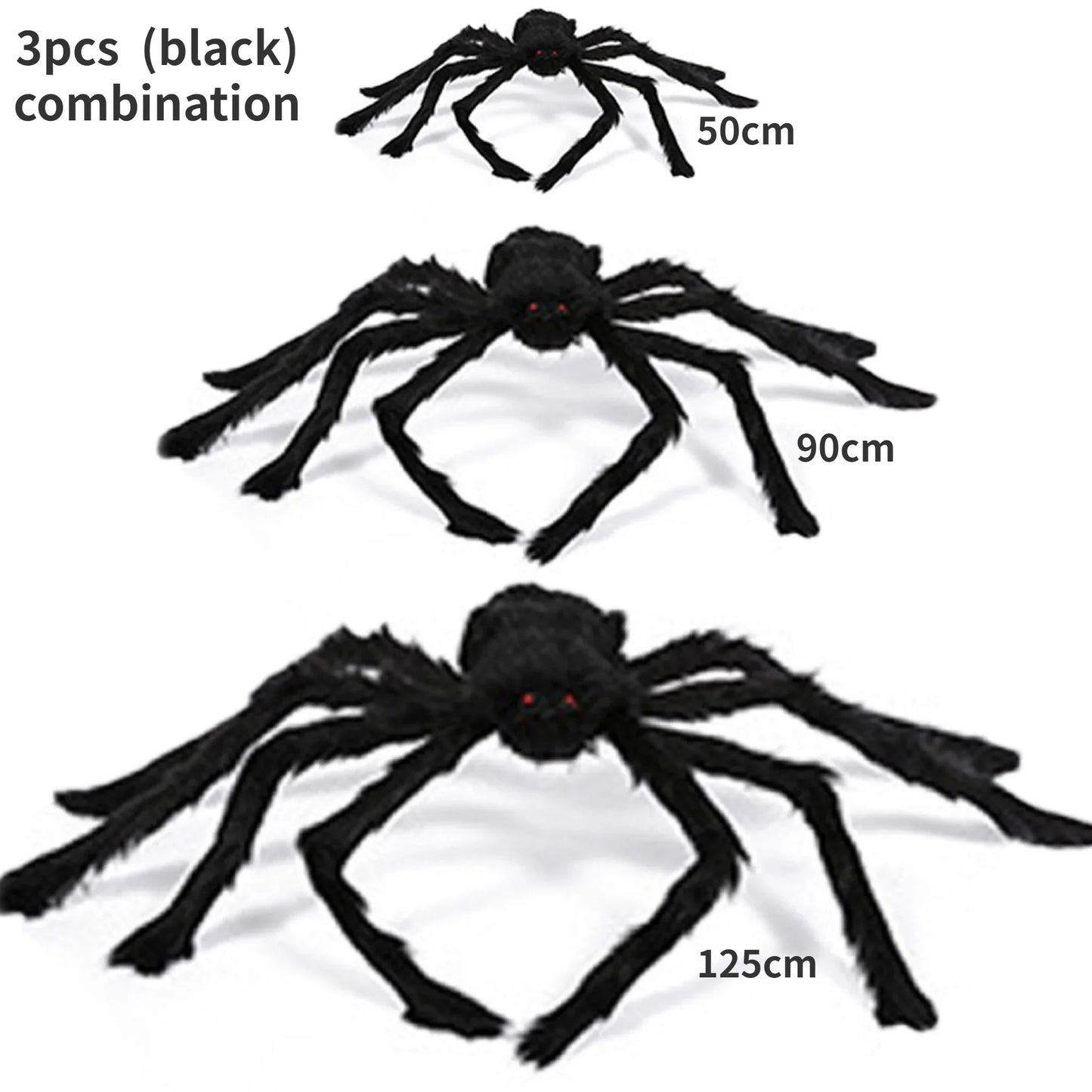 Halloween simulation furry spider indoor and outdoor atmosphere to create decorative props carnival night tricky cobwebs