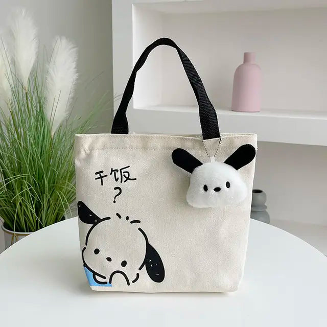 Sac en toile pour femme-Pochacco Mini sac à main tendance de grande capacité 