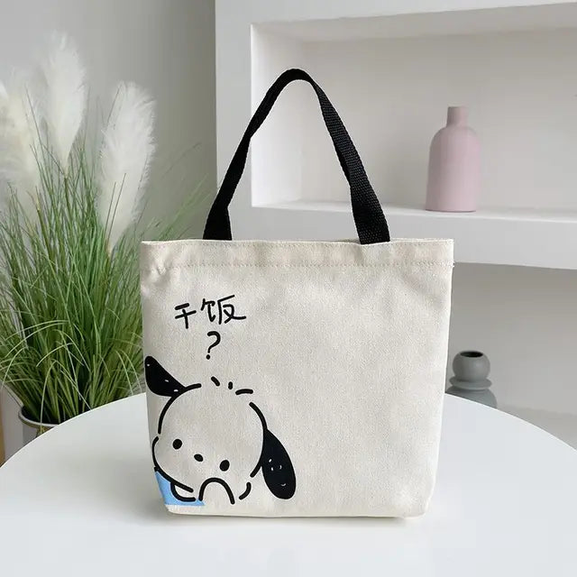 Canvas Bag for Women-Pochacco Large Capacity Mini Fashion Handbag