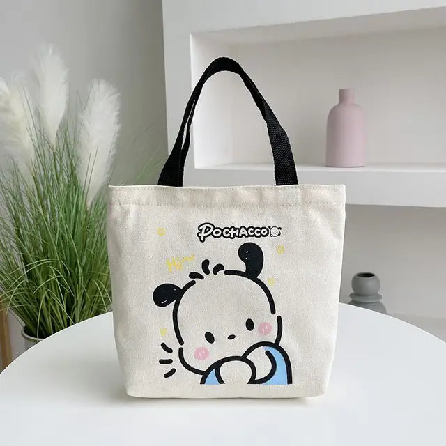 Bolso de lona para mujer-Pochacco Mini bolso de moda de gran capacidad 