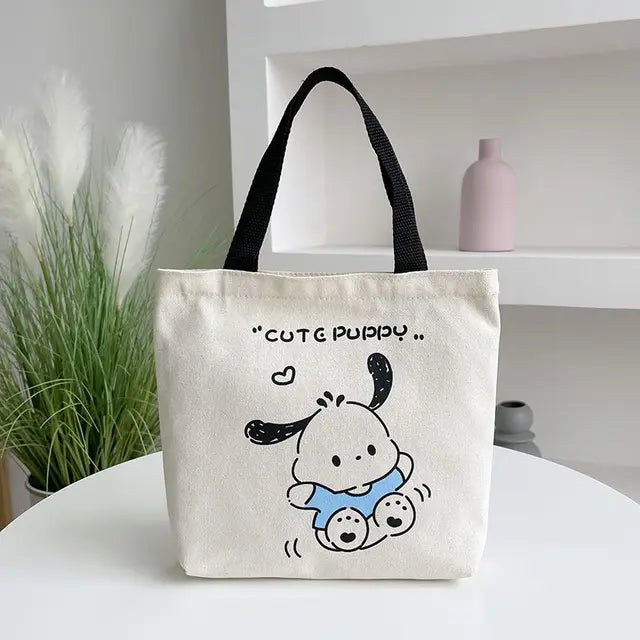 Canvas Bag for Women-Pochacco Large Capacity Mini Fashion Handbag