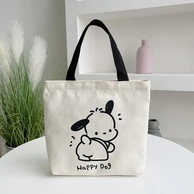 Canvas Bag for Women-Pochacco Large Capacity Mini Fashion Handbag