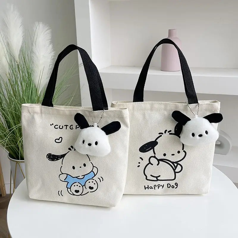 Canvas Bag for Women-Pochacco Large Capacity Mini Fashion Handbag