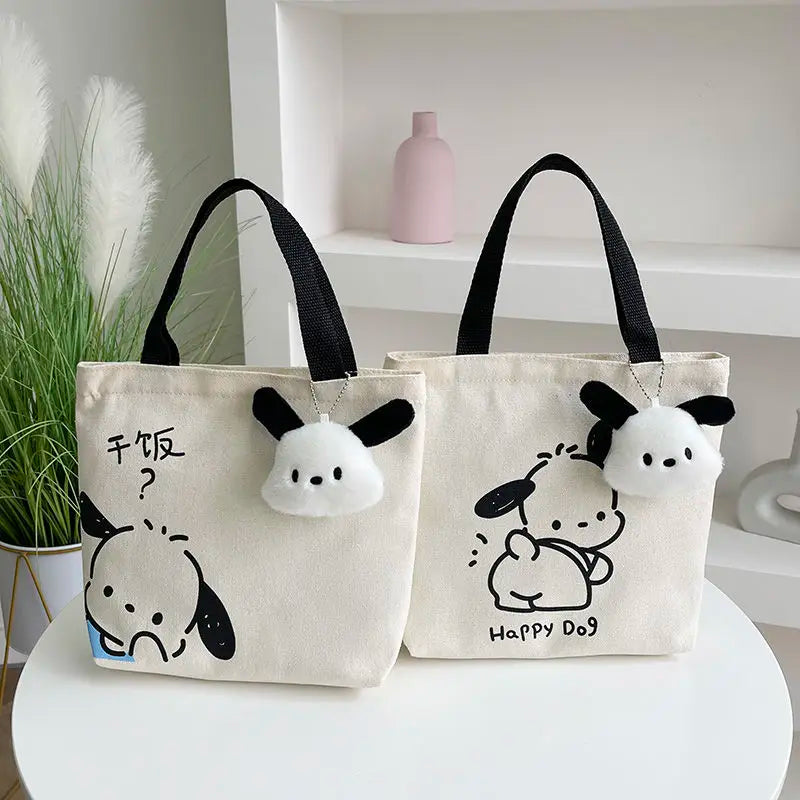 Sac en toile pour femme-Pochacco Mini sac à main tendance de grande capacité 