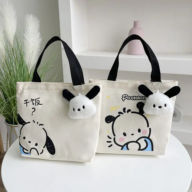 Sac en toile pour femme-Pochacco Mini sac à main tendance de grande capacité 