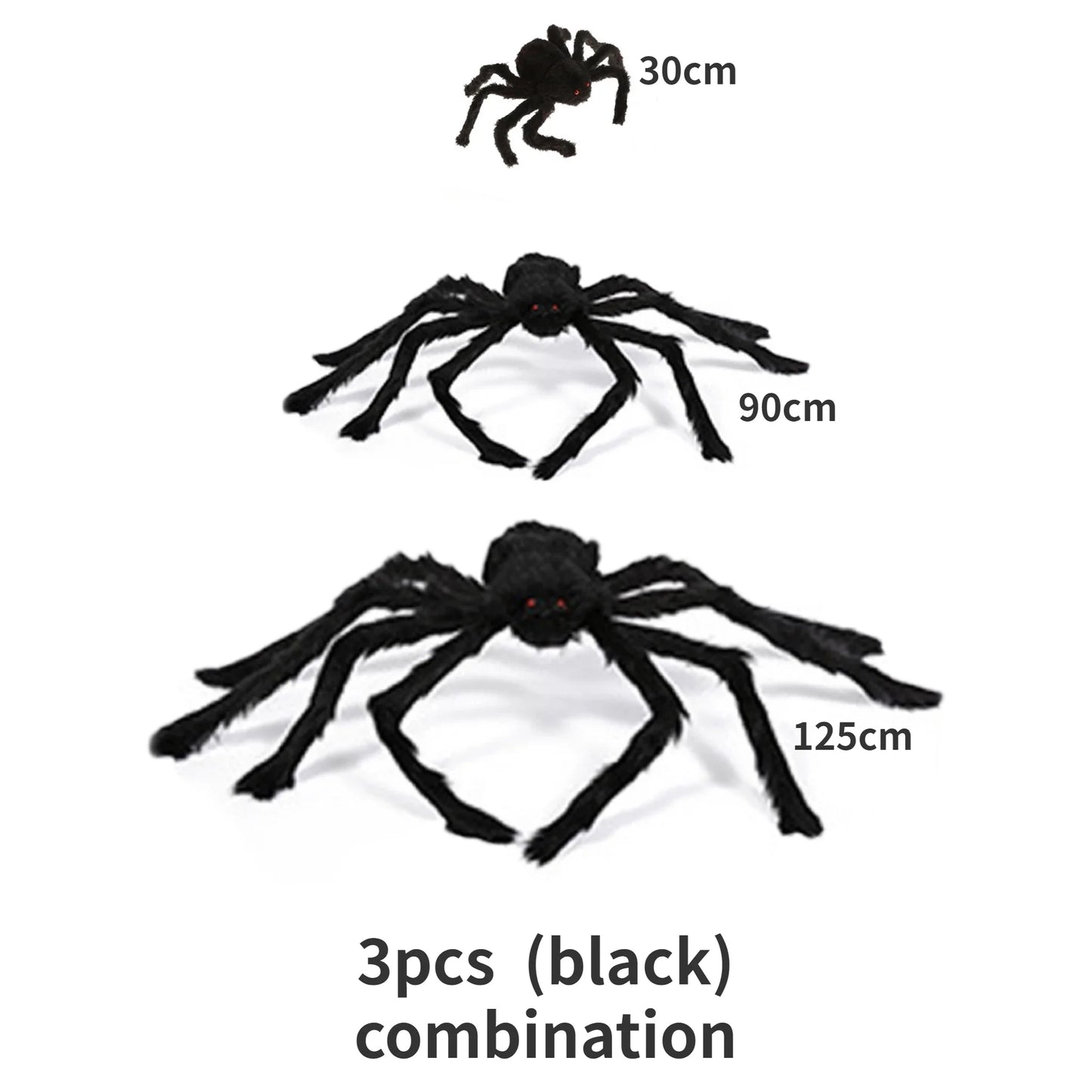 Halloween simulation furry spider indoor and outdoor atmosphere to create decorative props carnival night tricky cobwebs