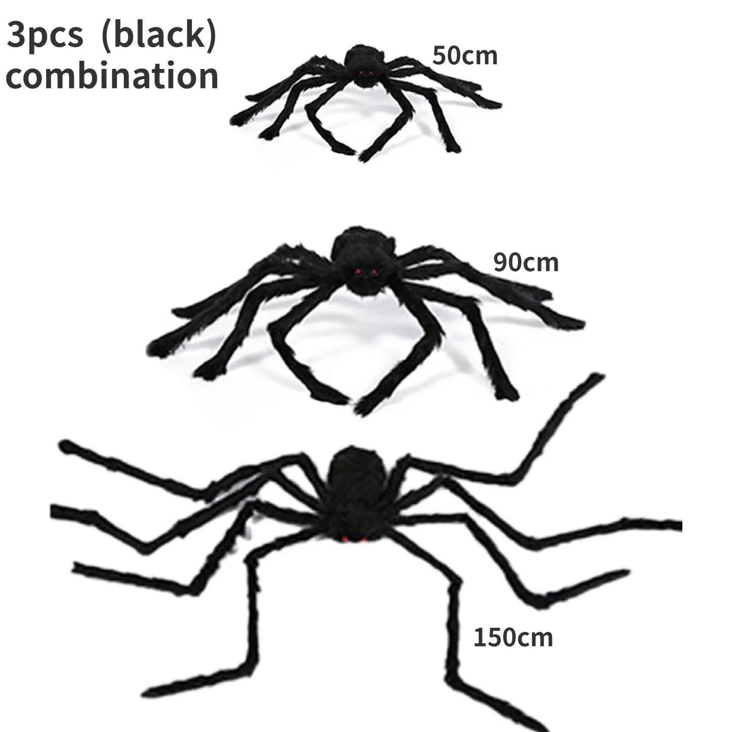 Halloween simulation furry spider indoor and outdoor atmosphere to create decorative props carnival night tricky cobwebs