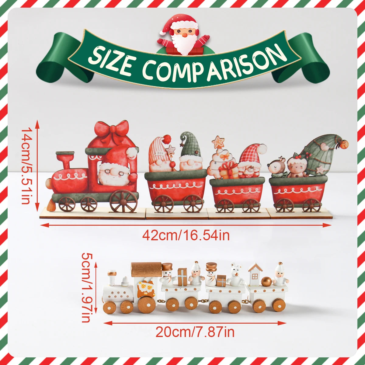 Christmas Wooden Train Merry Christmas Decoration for Home 2024 Christmas Ornaments Navidad Xmas Gift New Year 2025