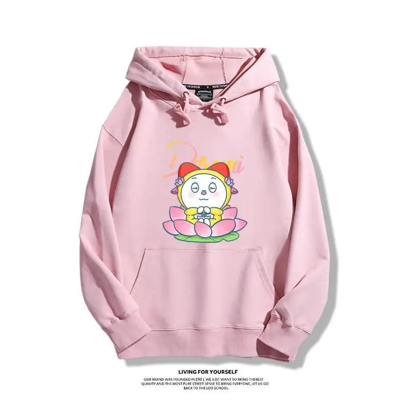 2024 Anime Doraemon Hoodie Fashion Long Sleeve Neutral Autumn/Winter Retro Sportswear Blue Fat Casual Y2K Top