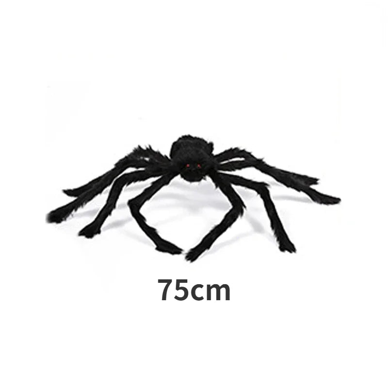 Halloween simulation furry spider indoor and outdoor atmosphere to create decorative props carnival night tricky cobwebs