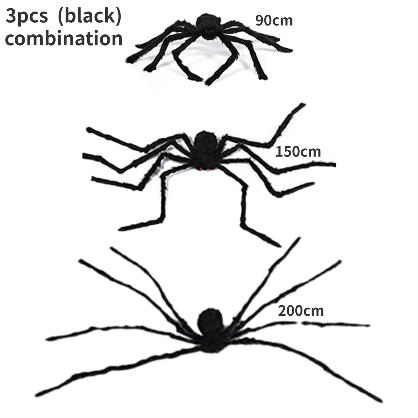 Halloween simulation furry spider indoor and outdoor atmosphere to create decorative props carnival night tricky cobwebs