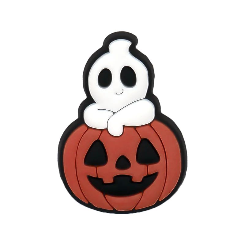 1pcs Halloween Pins for Kids Party Accessories Trick or Treat Shoe Charms for Men Women Ghost Pumpkins Shoe Decorations Buckles