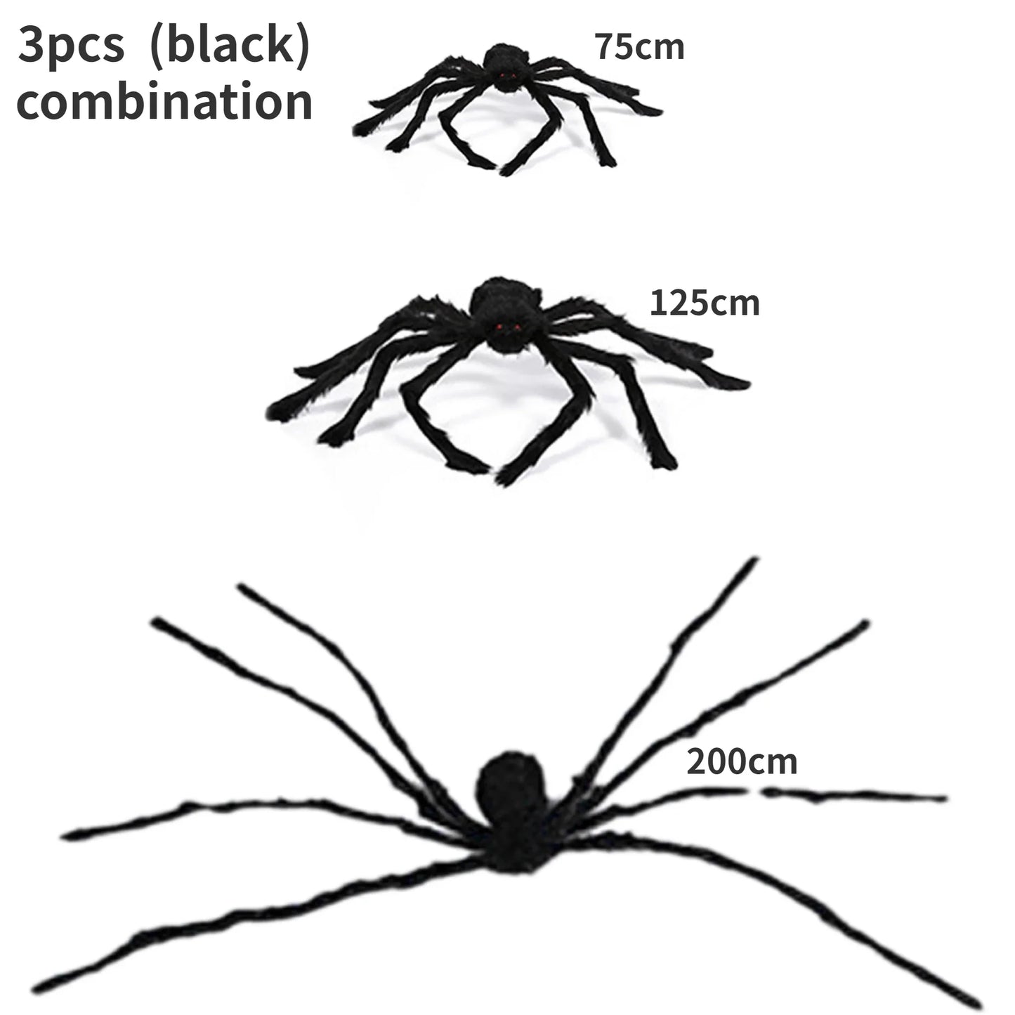 Halloween simulation furry spider indoor and outdoor atmosphere to create decorative props carnival night tricky cobwebs