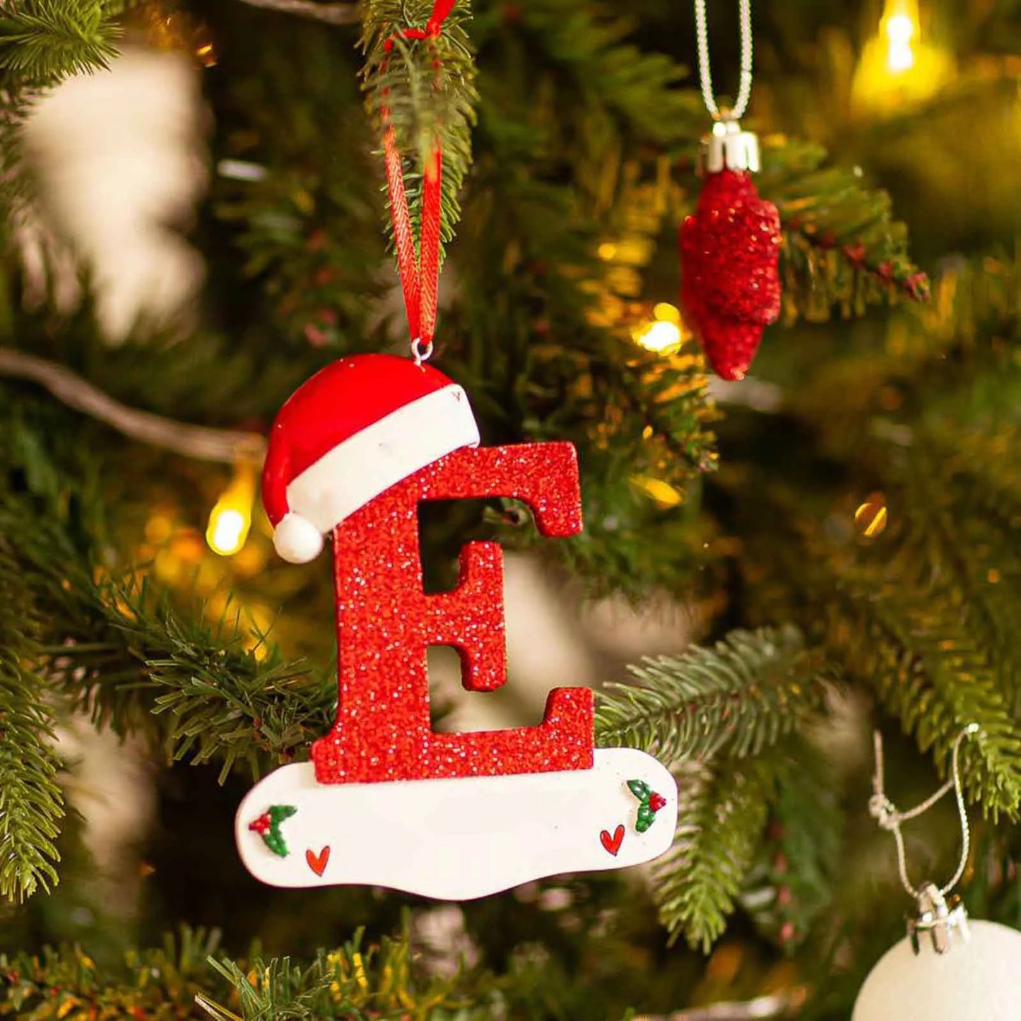 Tree Decoration Letter Pendant 26 Letters Home Holiday acrylic DIY Pendant  New Year Decor Ornament