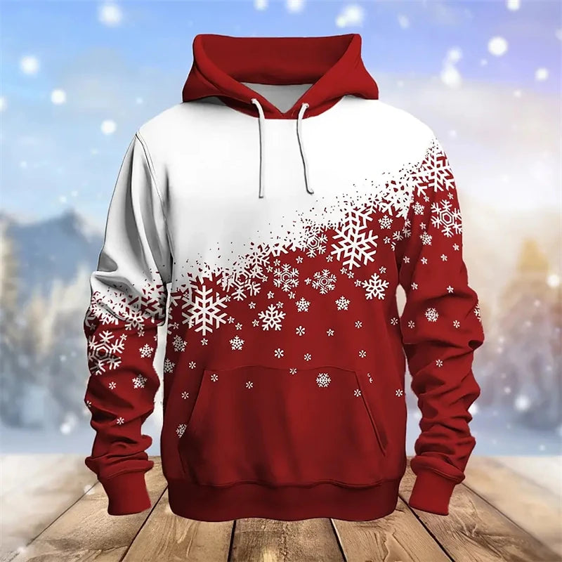 Snowman 3D Printed Hoodies For Men Clothes Fashion Elk Women Pullovers Casual Winter Sweatshirts Y2k Tops