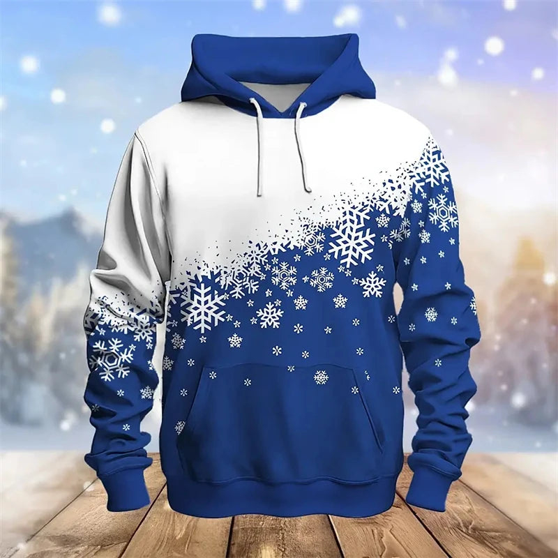 Snowman 3D Printed Hoodies For Men Clothes Fashion Elk Women Pullovers Casual Winter Sweatshirts Y2k Tops