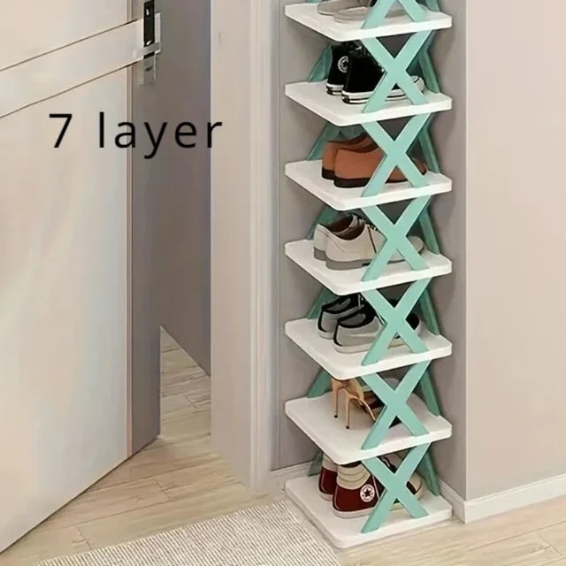 Étagères à chaussures, organisateur de rangement, étagères à chaussures détachables, permet de gagner de la famille, support domestique multicouche, étagère à chaussures Simple, armoire de couleur