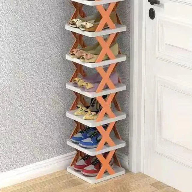 Étagères à chaussures, organisateur de rangement, étagères à chaussures détachables, permet de gagner de la famille, support domestique multicouche, étagère à chaussures Simple, armoire de couleur