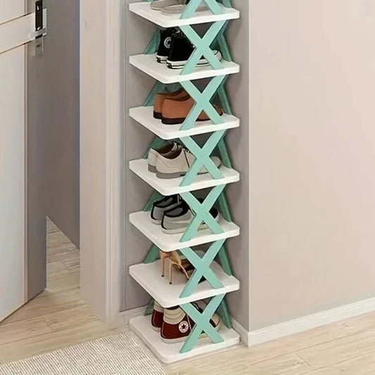 Étagères à chaussures, organisateur de rangement, étagères à chaussures détachables, permet de gagner de la famille, support domestique multicouche, étagère à chaussures Simple, armoire de couleur