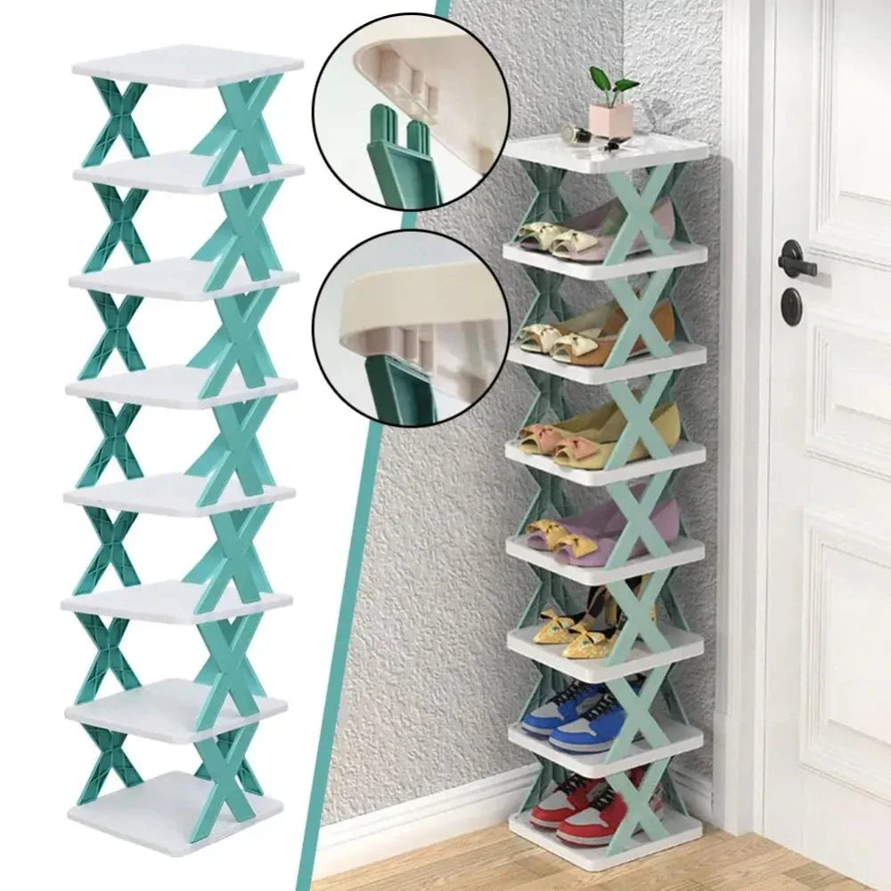 Étagères à chaussures, organisateur de rangement, étagères à chaussures détachables, permet de gagner de la famille, support domestique multicouche, étagère à chaussures Simple, armoire de couleur