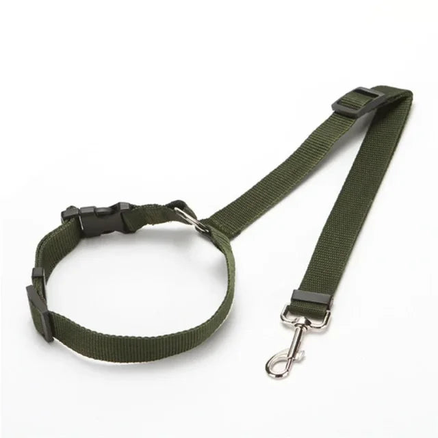 Ceinture de sécurité 2 en 1 pour siège arrière de voiture, laisse réglable pour animaux de compagnie et chiens 