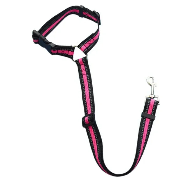 2 in 1 Car Backseat Safety Seatbelt-Lead Leash Adjustable Belt for Pets Dogs