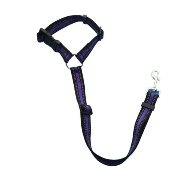 2 in 1 Car Backseat Safety Seatbelt-Lead Leash Adjustable Belt for Pets Dogs