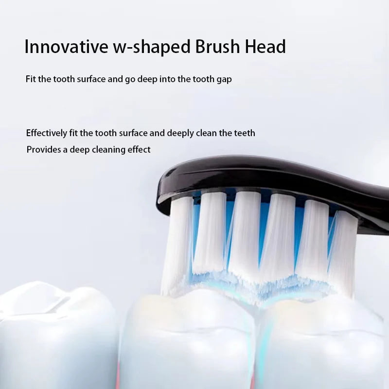 Sonic Electric Toothbrushes for Adults Smart Toothbrush Waterproof with 2pcs/8pcs Replaceable Heads and Charging Base