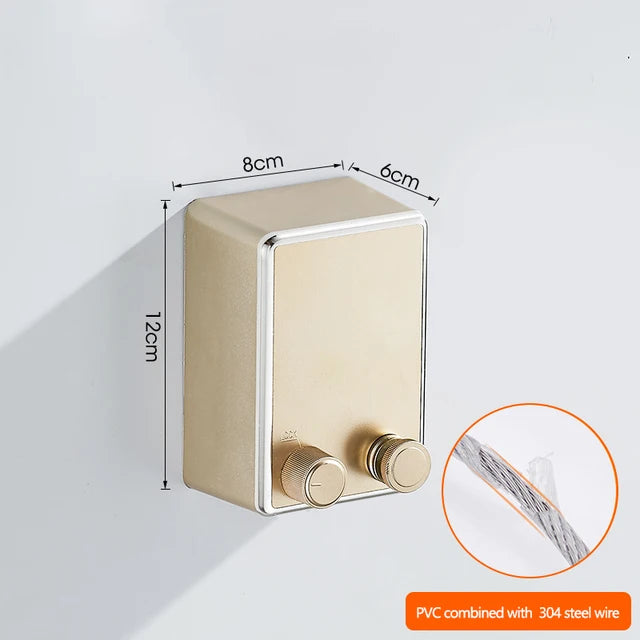 Tendedero de acero inoxidable para interiores y exteriores, cuerda retráctil de pared doble para ropa, cuerda de lavandería extensible para apartamento